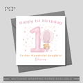 Girls 1st Birthday Card