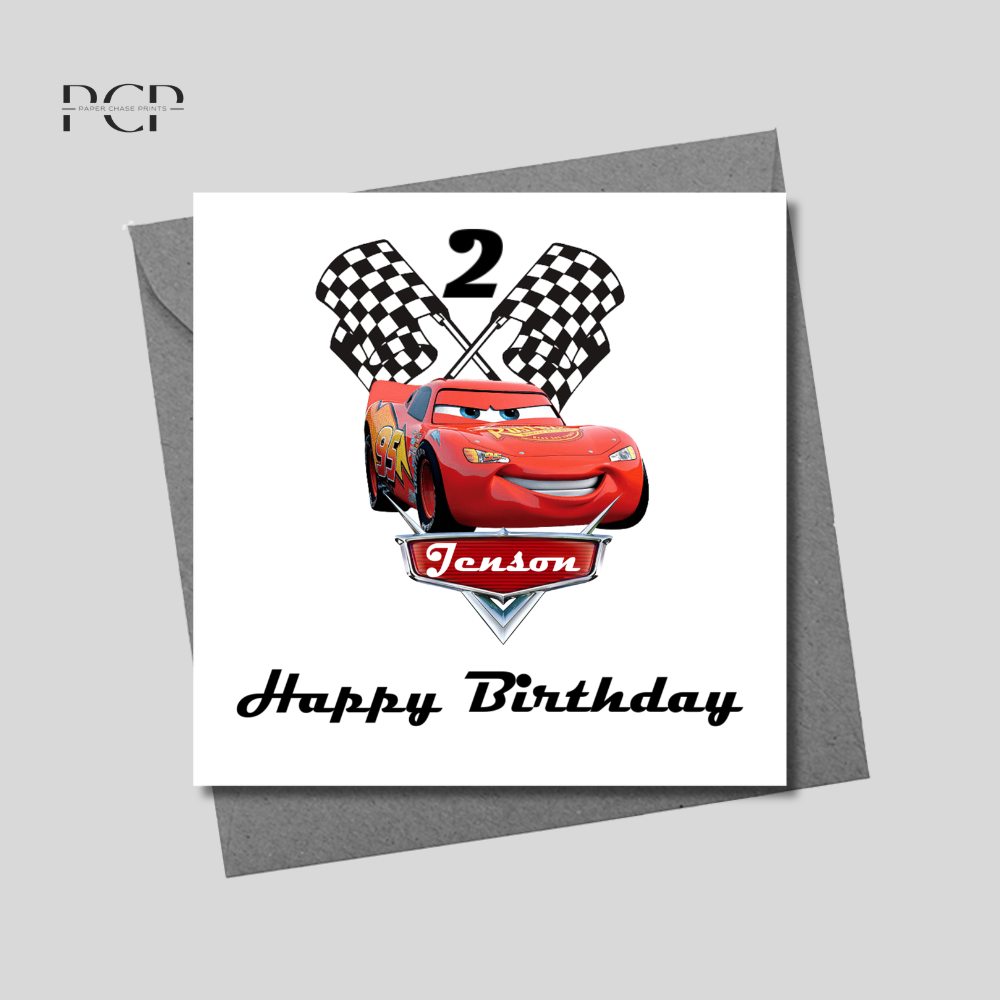 Lightning McQueen Birthday Card