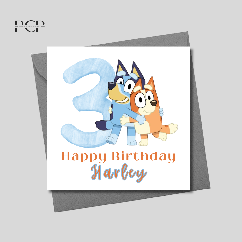 Bluey Birthday Card
