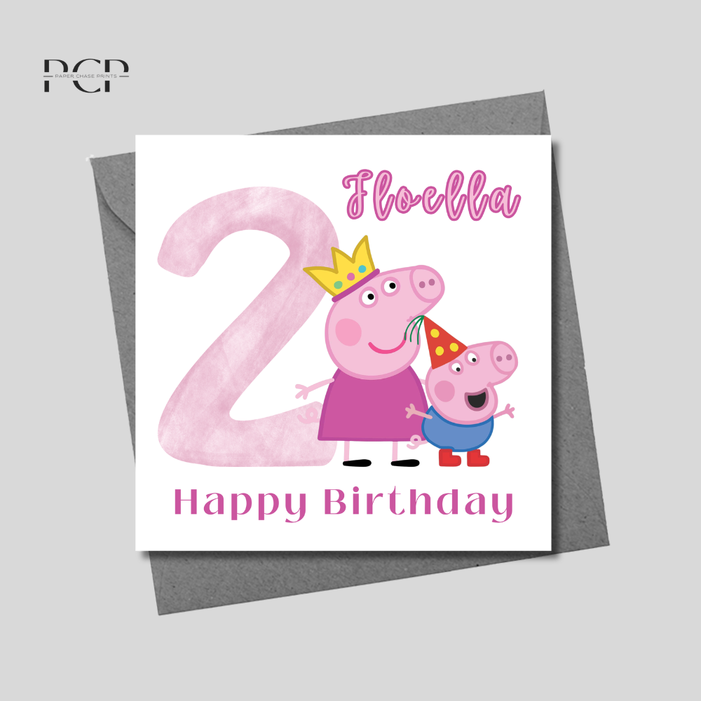 Peppa Pig Birthday Card
