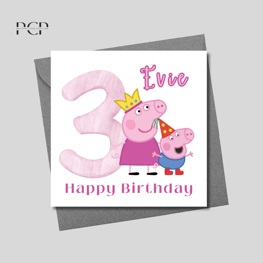 Peppa Pig Birthday Card