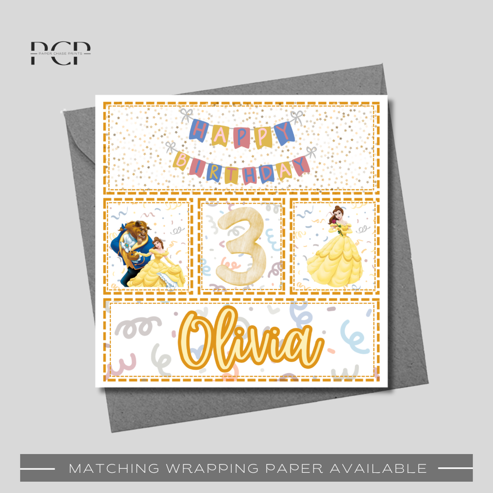 Beauty & The Beast Birthday Card