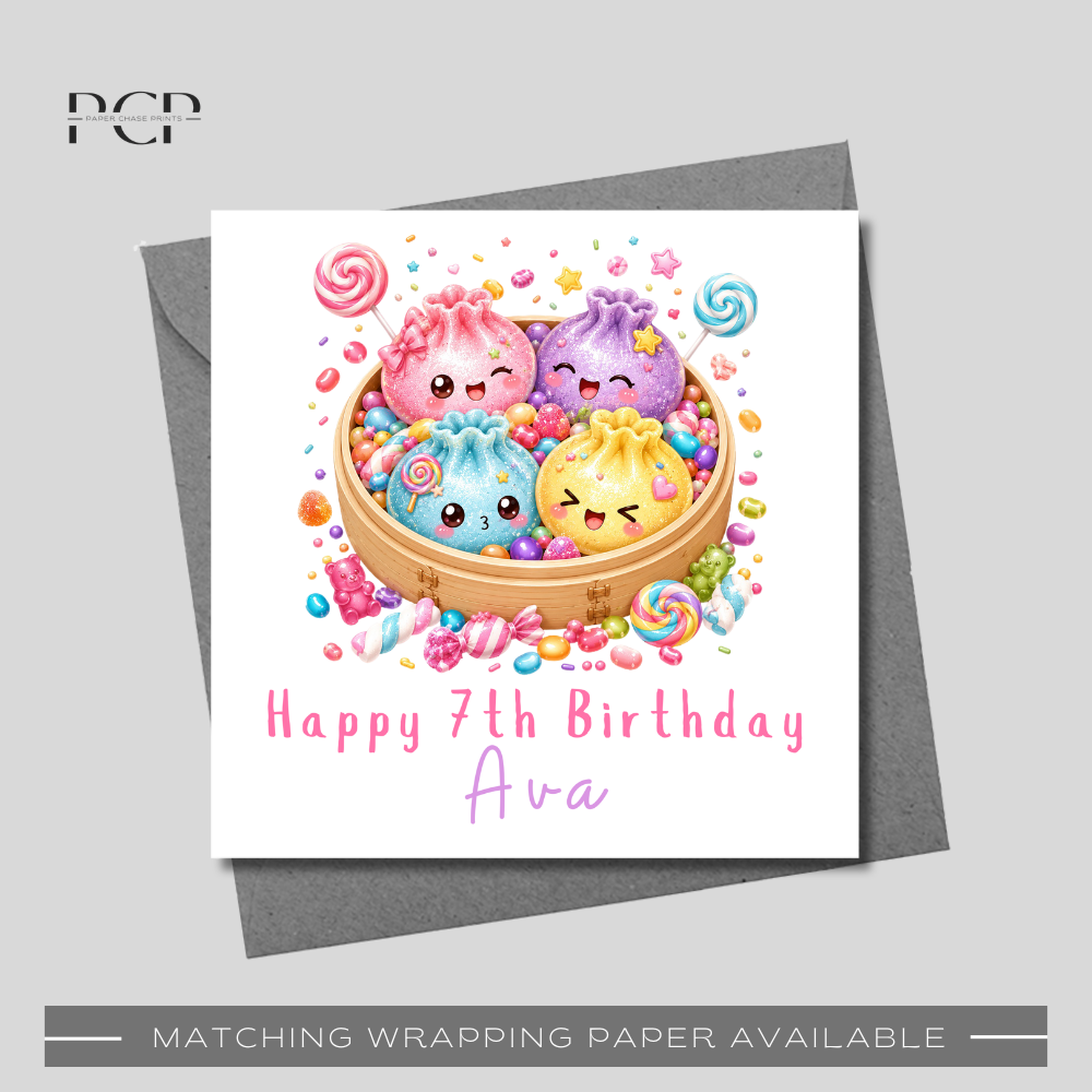 Dumpling Squishy Birthday Card | Design 1