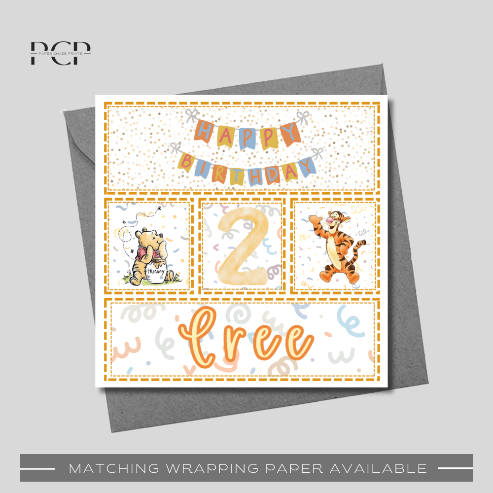 Winnie The Pooh Birthday Card