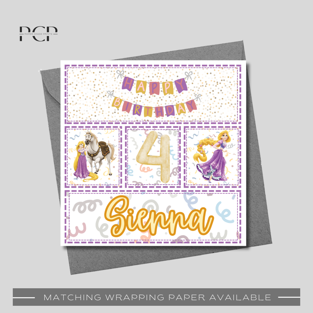 Rapunzel Birthday Card