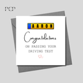 Passed Driving Test Card | Congratulations Card | Yellow