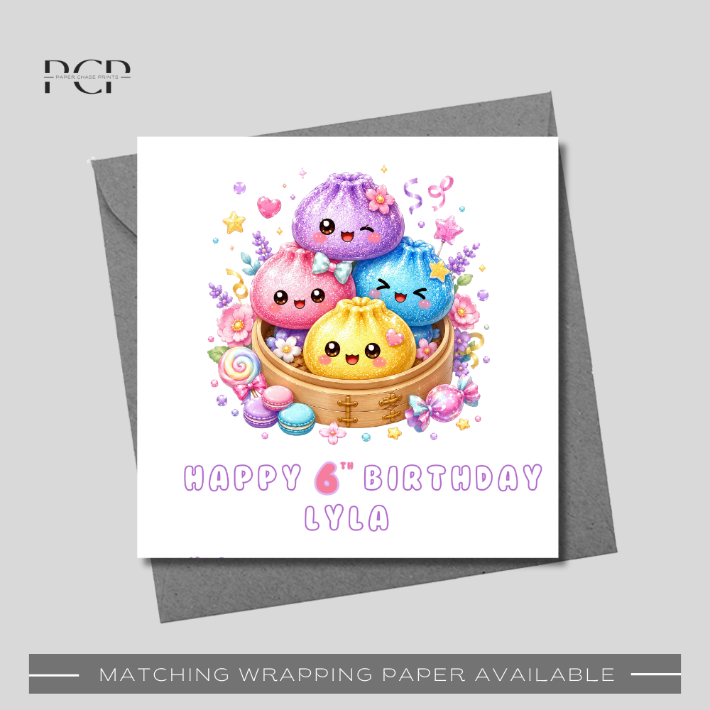 Dumpling Squishy Birthday Card