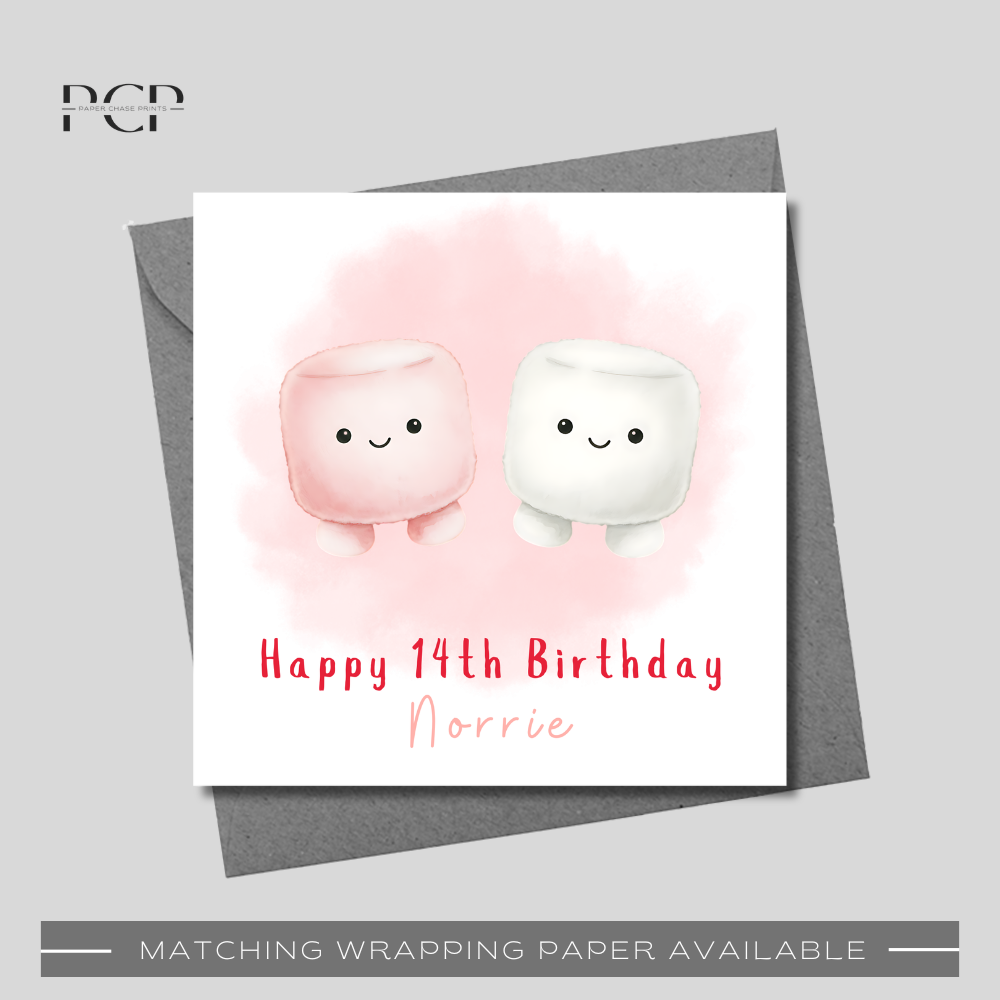 Marshmellow Birthday Card