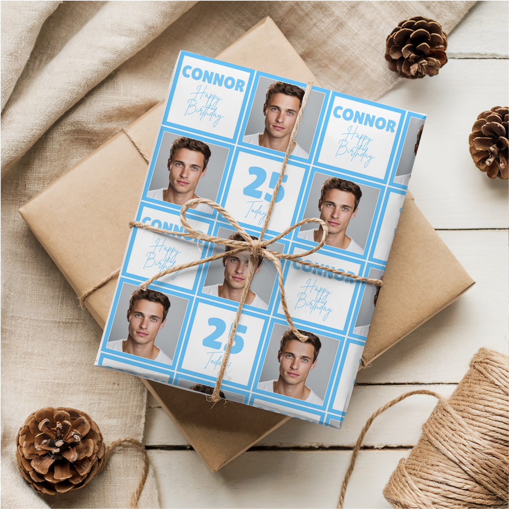 Photo Wrapping Paper | Blue